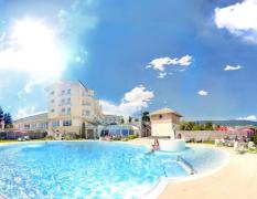 Aussenansicht mit Pool des Hotels Almesberger